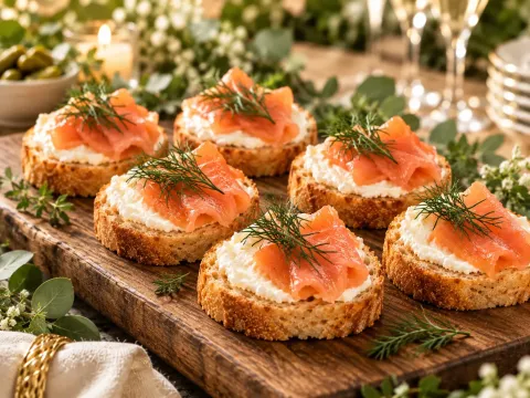 Smoked Salmon and Dill Sandwiches